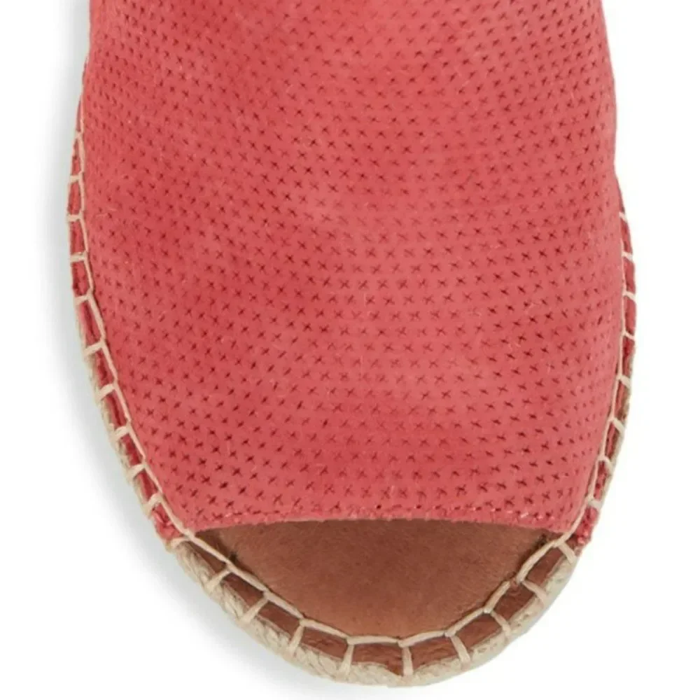GENTLE SOULS by Kenneth Cole Women's Charli Wedge Sandals - Coral 9.5M - Picture 6 of 6